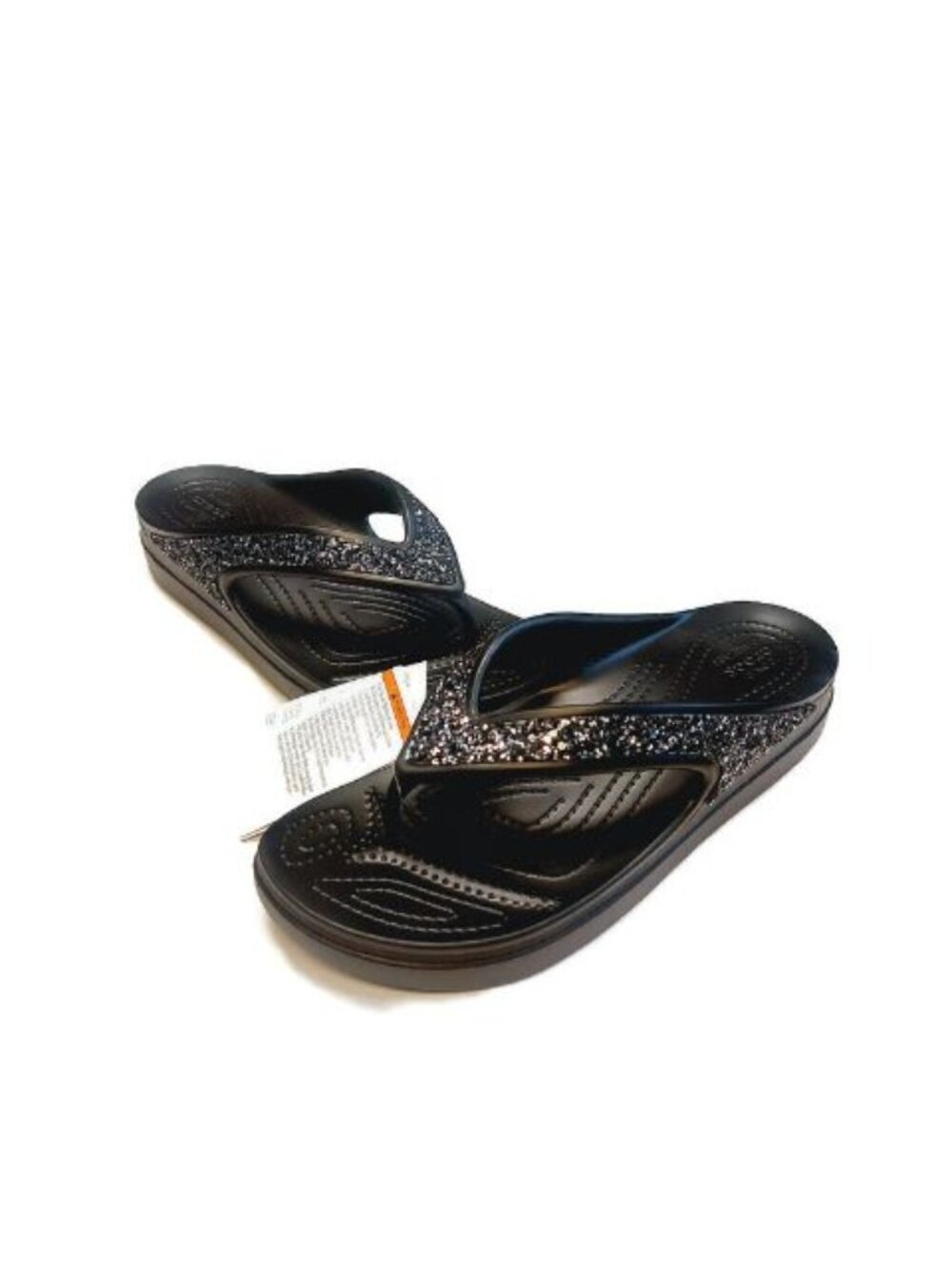 CROCS Sloane Womens Size 10 Glitter Wedge Flip Flops Lightweight Slip On Sandals - Picture 5 of 9